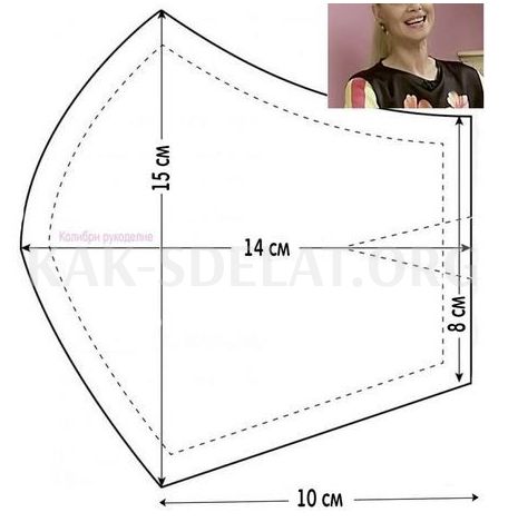 Как сделать маску из ткани без шитья