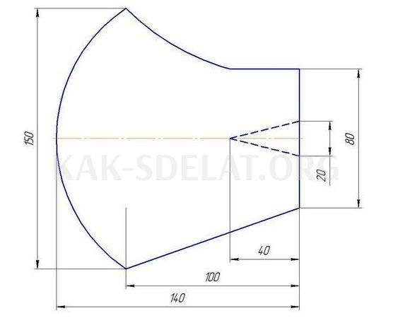 Как сделать маску из ткани без шитья