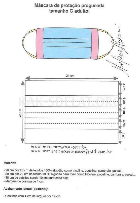 Как сделать маску из ткани без шитья