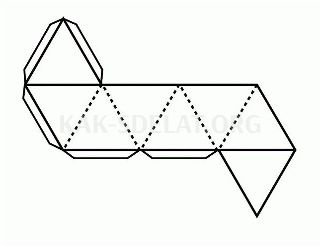 Как сделать октаэдр из бумаги схема