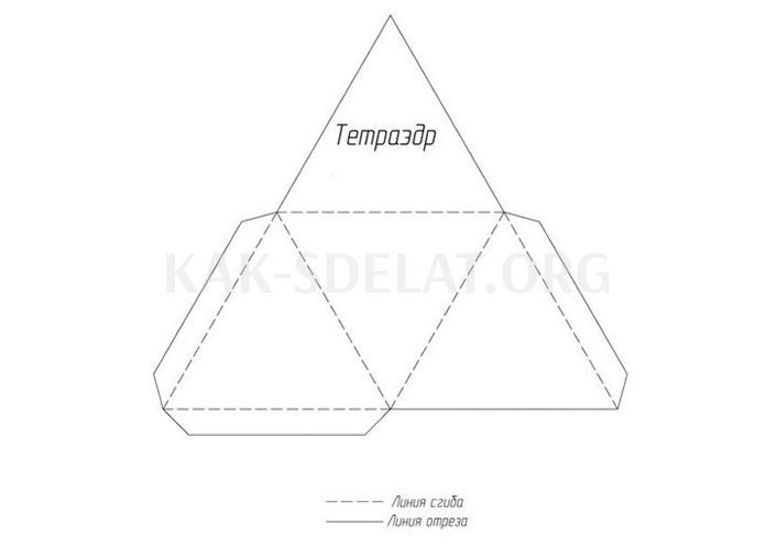 Тетраэдр как сделать из палочек