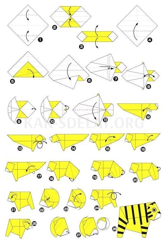 Как сделать животных из бумаги своими руками