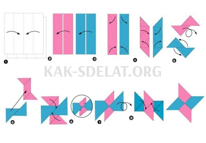 Как сделать из бумаги оружие сюрикен ниндзя