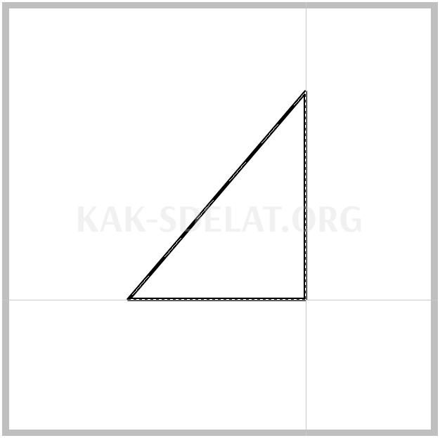 Как сделать прямоугольный треугольник в фотошопе