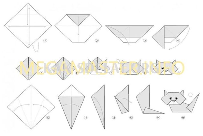 Как сделать бумажного котенка