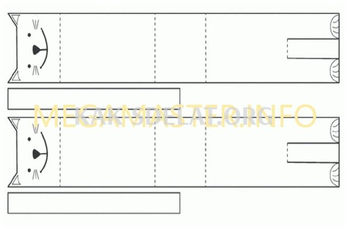 Как сделать бумажного котенка