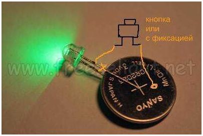 Как сделать моргающий светодиод от батарейки