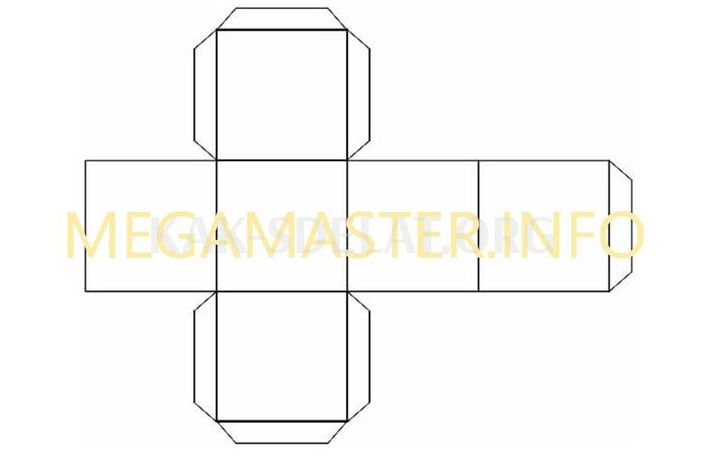Как сделать объемный куб из картона