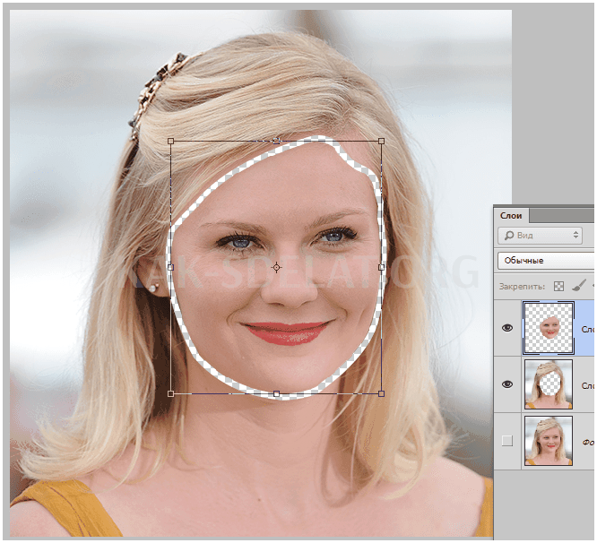 Как сделать в фотошопе лицо худым