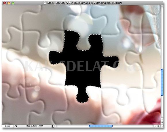 Как сделать пазл из картинки в фотошопе