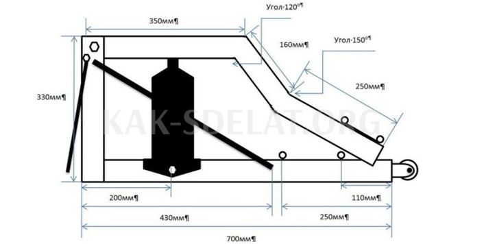 Как сделать подкатной домкрат своими руками