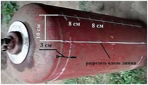 Видео как сделать из газового баллона мангал