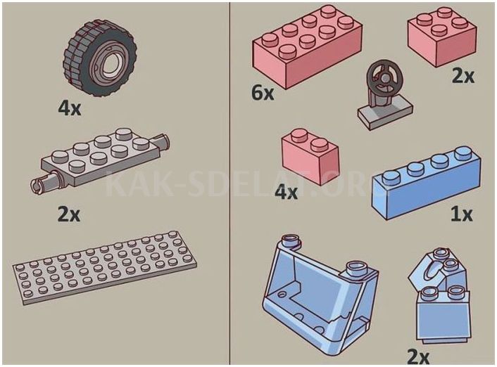 Как сделать из лего обычную машину