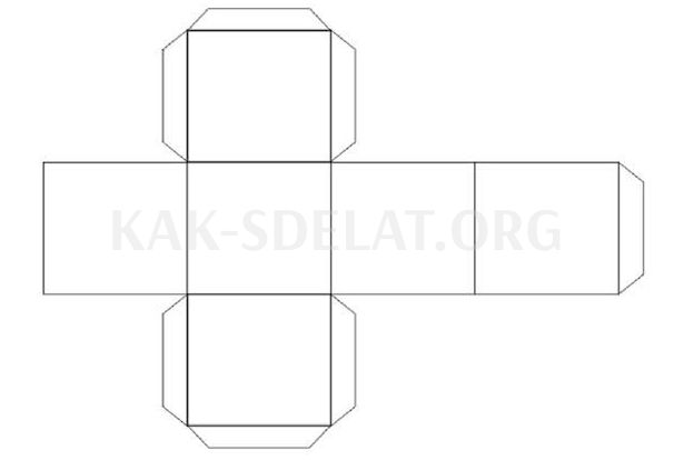 Как сделать развертку куба из бумаги