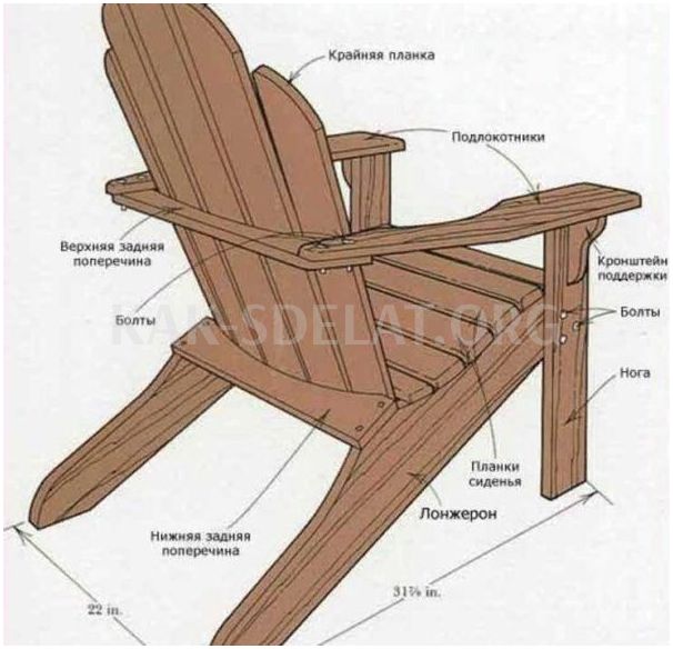 Как сделать кресло на дачу