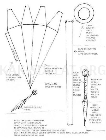 Как сделать кунай из бумаги оригами