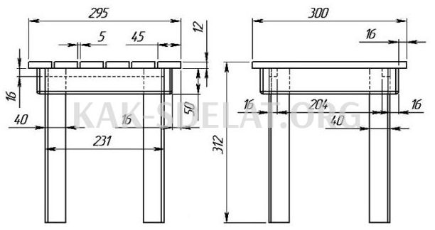 Как сделать деревянный табурет