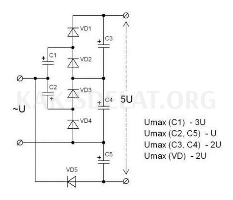 Как сделать умножитель напряжения