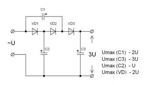 Как сделать умножитель напряжения