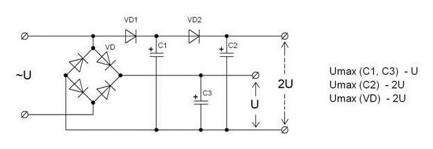 Как сделать умножитель напряжения