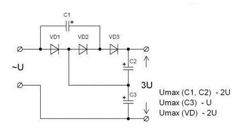 Как сделать умножитель напряжения