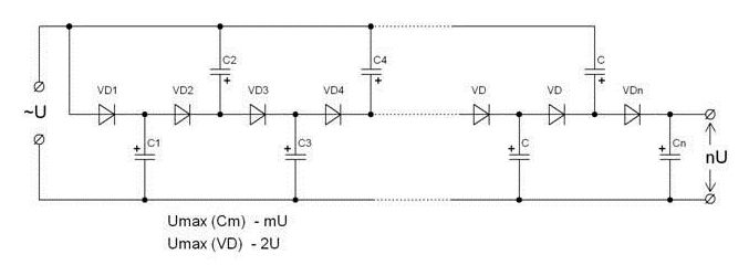 Как сделать умножитель напряжения